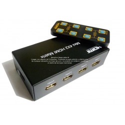 Matriz HDMI 4X2 Switch Splitter con control remoto