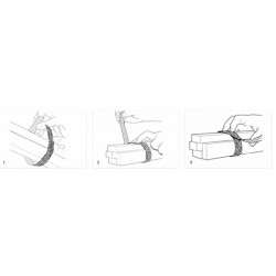 Velcro doble cara de 3/4 in ROLLO NEGRO de 22.86 m  