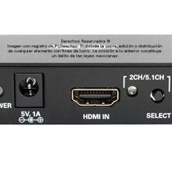 Extractor de audio HDMI 2.1 y 5.1 canales a jack 3.5 mm SPDIF / Toslink / RCA coaxial 