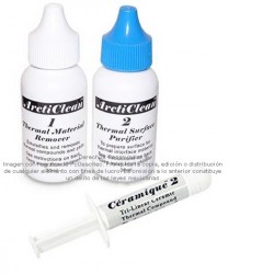 Kit Pasta térmica Arctic Ceramique 2 de 2.7 gr y soluciones ArctiClean
