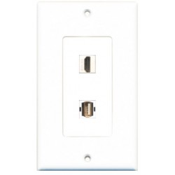 Placa Tapa Decora HDMI 1.4 + USB 2.0 en ABS