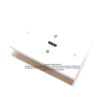 Placa Tapa HDMI 4k conector rasante en plástico ABS