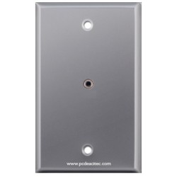 Placa Tapa Jack Audio 3.5 mm hembra a hembra en Aluminio