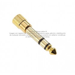 Adaptador estéreo plug 6.3 mm a jack 3.5 mm