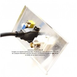 Placa Tapa VGA + HDMI pigtail + BNC en Aluminio