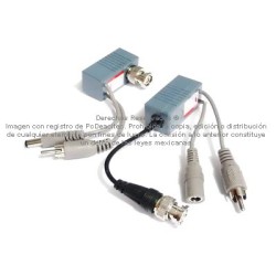 Extensor Balun de Video y Audio con soporte para energía 100 m UTP para CCTV