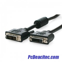 Cable Extensión DVI-D (18 pines +1) single Macho a Hembra de 1.8 m 