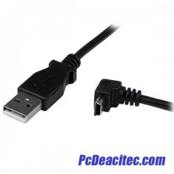Cable 0.5 m USB 2.0 A a mini B 90° hacia Abajo