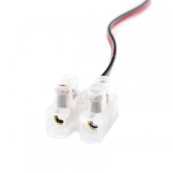 Cable de Alimentación con Conector Macho a Bloque de Terminal Atornillable / Calibre 18 AWG / Longitud  28.5 cm / Ideal para alimentacion de Cámaras.