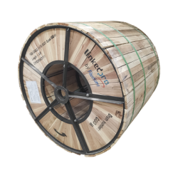 Carrete de 4 km de Fibra Óptica Aérea Figura 8 G.652D, Monomodo de 24 Hilos, Exterior, Span 100, Loose Tube