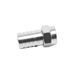 Conector F Macho, Plegable de Doble Blindaje para cable RG-59, Cuerpo de Bronce Niquelado.