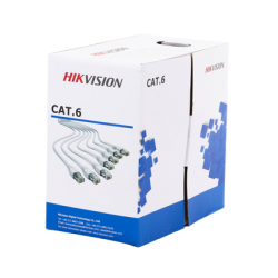 Bobina de Cable de 305 m (1000 ft) Cat 6 / 100% Cobre / Color Blanco / Uso en Interior / PVC