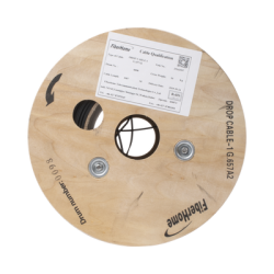 Carrete de 1 km de Fibra Óptica Drop, Interior/Exterior G.657A2 Monomodo de 1 hilo (unifibra), Dieléctrica, Forro Negro