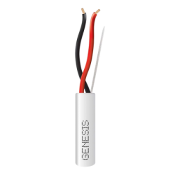 Bobina de 305 Metros de Cable 2 x 18 AWG / Riser / Blanco / Para aplicaciones en Alarmas de intrusión, Control de acceso, Interfonos, TV porteros, Automatizacion, Audio y Voceo.
