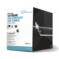 Bobina de Cable UTP Cat6 para Exterior en Color Blanco / 305 Metros / Certificada UL / Sin Blindaje