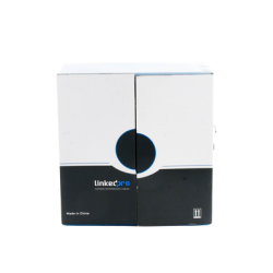 Bobina de cable de 305 m ( 1000 ft ) Cat5e, Aleación de Cobre y Aluminio ( CCA ), color Gris, Uso Interior. 