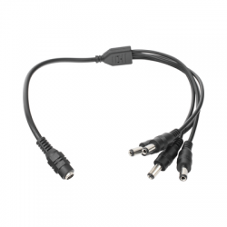 Cable con Conector Jack Hembra de 3.5 mm con 4 Salidas de Jack Macho (Divisor de energía)  / TIPO PULPO / 4 Conectores Macho / 1 Conector Hembra / Jack de 3.5mm