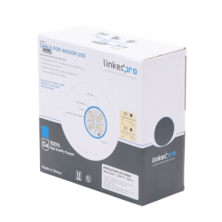 Cable Cat6+ CALIBRE 23 ALTO RENDIMIENTO, ETL,UL, color azul, de 100 metros, super flexible, para aplicaciones de CCTV, video HD, y redes de datos.