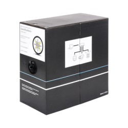 Bobina de cable 305 Metros Cat6, 24 AWG, Climas EXTREMOS, Color negro, sin blindar, para intemperie