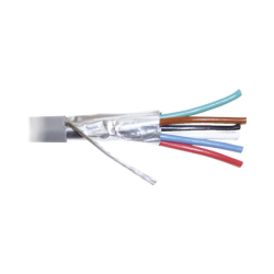 Bobina de 305 metros de cable 8 conductores, 22 AWG, tipo CMR, de color gris para aplicaciones en Alarmas de intrusión /Control de acceso/Interfonos y TV porteros/Automatización/Audio y Voceo.