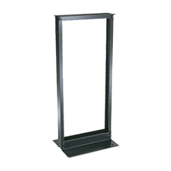 Rack de Dos Postes Estándar de 19 in, Rieles Numerados y Roscados #12-24, Fabricado en Aluminio, 24 Unidades de Rack, Color Negro