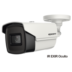 Bala TURBOHD 4K (8 Megapixeles) / Gran Angular 102º  / Lente 2.8 mm / Exterior IP67 / IR EXIR 60 mts / dWDR