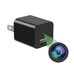 Cámara Oculta en Cargador de Pared (Spyce Camera) / Memoria de 8GB / Resolución 2 Megapixel (1080P) / Grabación Continua o por Movimiento 