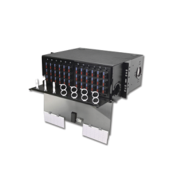 Panel de Conexión de Fibra Óptica (RIC3) Para Rack de 19in, Acepta 12 Placas Quick Pack, Hasta 288 Fibras, 4 UR