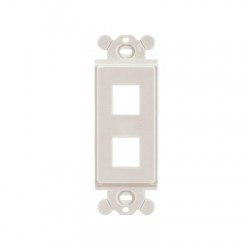 Marco de Módulo Dúplex, Para Placas Frontales Estándar GFCI, Acepta 2 Módulos Keystone, Color Blanco