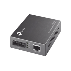 Convertidor Fibra Óptica Multimodo /  1 Puerto RJ45 10/100/1000 Mbps / Puerto Fibra Óptica SC 1000 Mbps / Hasta 550 metros / Plug and Play