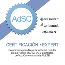 Certificación en Amplificadores de Señal Celular para Mejorar la Cobertura Celular 2G, 3G, 4G, 5G y llamadas VoLTE y convencionales.