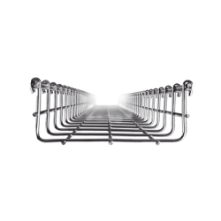 Charola Tipo Malla 66/150 mm, Acabado Electro Zinc, Hasta 158 Cables Cat6, Tramo de 3 Metros
