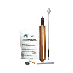 Punta Pararrayos para 80 m de Diámetro de Protección con Electrodo y Mejorador de Terreno.