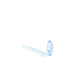 Ménsula omega tipo L inteligente, 310 mm de ancho, con acabado Electro Zinc