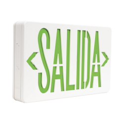 Letrero LED DUAL de SALIDA Universal con alto brillo/uso en pared, lateral o techo/Batería de Respaldo Incluida.