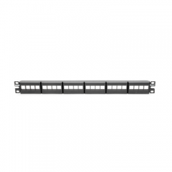 Panel de Parcheo Modular Keystone (Sin Conectores), de 24 Puertos, Espacio Para Identificación con Etiqueta Adhesiva,  1UR