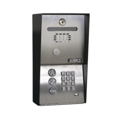 Audioportero Telefónico DKS Con Directorio / 100 Números Telefónicos / Control Para 2 Puertas / Gabinete Para Sobreponer / Marcación a 16 Digitos / Linea análoga o digital