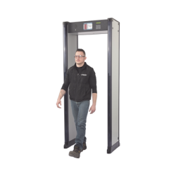 Arco Detector de Metales de 18 Zonas con Anclaje para Fijarse al Piso. Incluye Sensor IR para evitar falsas Alarmas / Certificado por la Administración Federal de Aviación de EE. UU. (FAA)