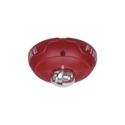 Bocina con Lámpara Estroboscópica, Montaje en Techo, Color Rojo, Nuevo Diseño Moderno y Elegante y Menor Consumo de Corriente