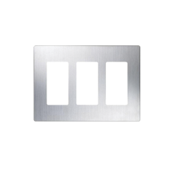 Tapa Color Metalico para interruptor o dimmer Lutron, 3 gang, limpio y moderno