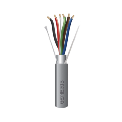Bobina de 305 Metros de Cable / 6 x 22 AWG Blindado / Color Gris / Para Aplicaciones de Audio, Seguridad y Control