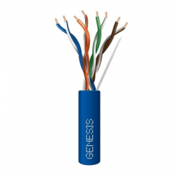 Bobina de Cable de 305 Metros / UTP Cat6 Riser / Color Azul / UL, CMR, Probado a 350 Mhz / Para Aplicaciones de CCTV, Redes de Datos IP Megapixel / Control rs485