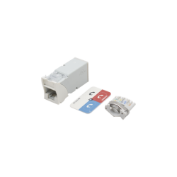 Jack Z-Max Cat6A, UTP, Montaje Híbrido en Placa de Pared (Plano y Angulado), Color Blanco, Versión Bulk (Sin Empaque Individual)