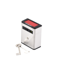 Botón de pánico con restablecimiento manual con cubierta metálica