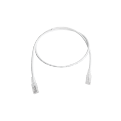 Patch Cord MC6 Modular Cat5e UTP, CM/LS0H, 3.05 Metros (10 Pies), Color Blanco, Versión Bulk (Sin Empaque Individual)