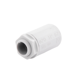 Conector de tubería rígida a caja (Racor), PVC Auto-extinguible, de 20 mm