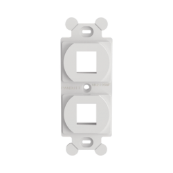 Marco de Módulo Dúplex, Para Placas Frontales Estándar NEMA 106, Acepta 2 Módulos Keystone, Color Blanco