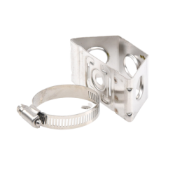 Adaptador de sujetadores de presión. Instalación en un tubo con diámetro de 1