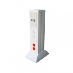 Mini columna para concentrar, distribuir y ordenar cables de energía eléctrica o puertos de datos de telecomunicaciones (10000-01000) 