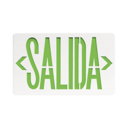 Letrero LED DUAL de SALIDA Universal con alto brillo/uso en pared, lateral o techo/Batería de Respaldo Incluida.